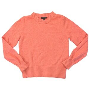 J Crew Coral Pink Sweater Merino Wool Alpaca Knit Crewneck Women's S Swancore